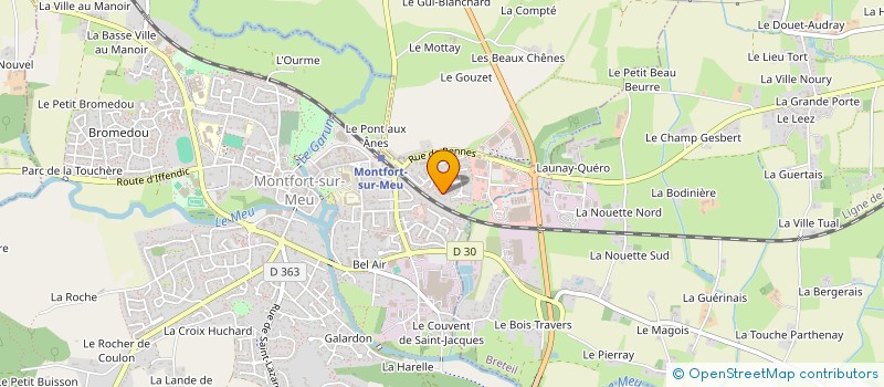 localisation de l'entreprise SCI LA HUCHETTE  MONTFORT-SUR-MEU