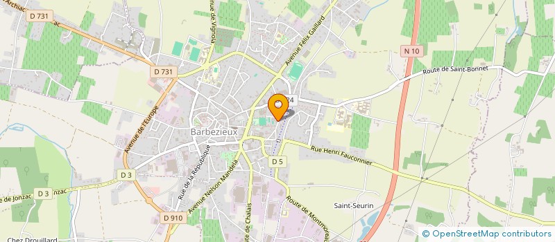 localisation de l'entreprise SCI LA HULOTTE  BARBEZIEUX-SAINT-HILAIRE