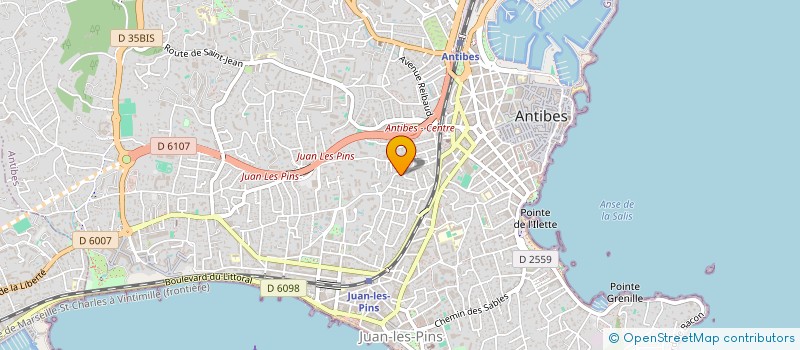 localisation de l'entreprise SCI LA HUNE à ANTIBES