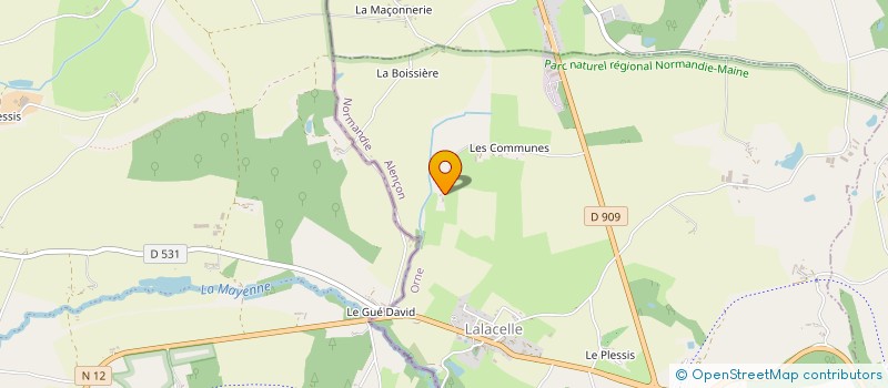 localisation de l'entreprise SCI LA HUVERIE à L'OREE-D'ECOUVES
