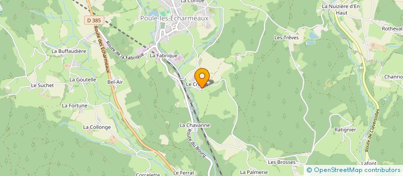 localisation de l'entreprise SCI LA JACOTTIERE  POULE-LES-ECHARMEAUX