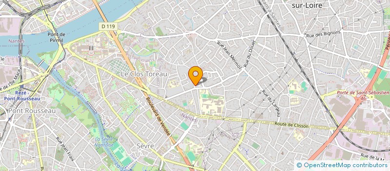 localisation de l'entreprise SCI LA JAGLINERIE à SAINT-SEBASTIEN-SUR-LOIRE