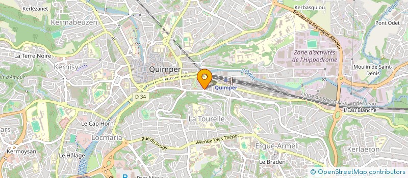 localisation de l'entreprise SCI LA JAJA  QUIMPER