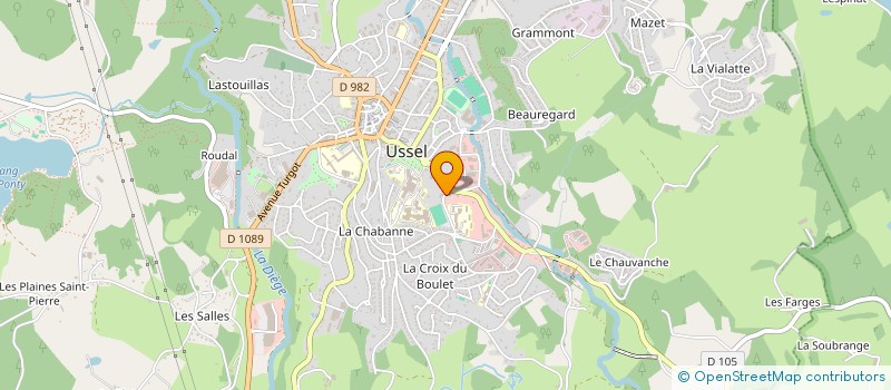 localisation de l'entreprise SCI LA JALOUSTRE à USSEL
