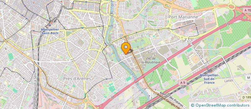 localisation de l'entreprise SCI LA JARDINERIE à MONTPELLIER