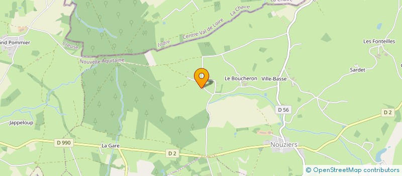localisation de l'entreprise SCI LA JARRAUD  NOUZIERS