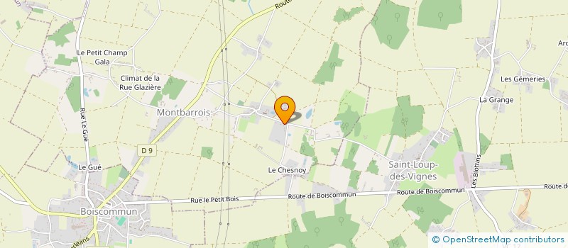 localisation de l'entreprise SCI LA JAVELIERE à BOISCOMMUN