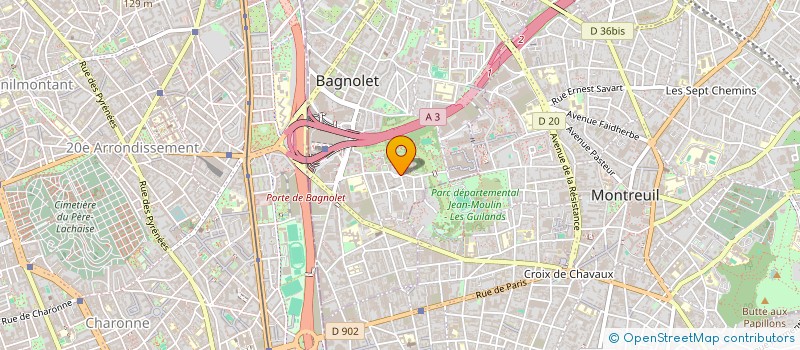 localisation de l'entreprise SCI LA JOIE à BAGNOLET