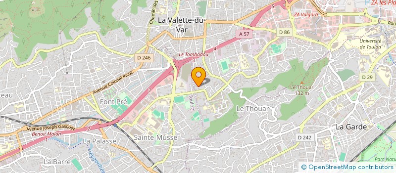localisation de l'entreprise SCI LA JOLIETTE à LA VALETTE-DU-VAR