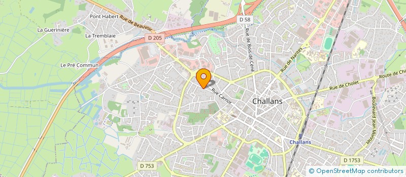 localisation de l'entreprise SCI LA JUISIERE à CHALLANS