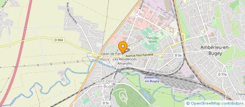 localisation de l'entreprise SCI LA KAT PAT  AMBERIEU-EN-BUGEY