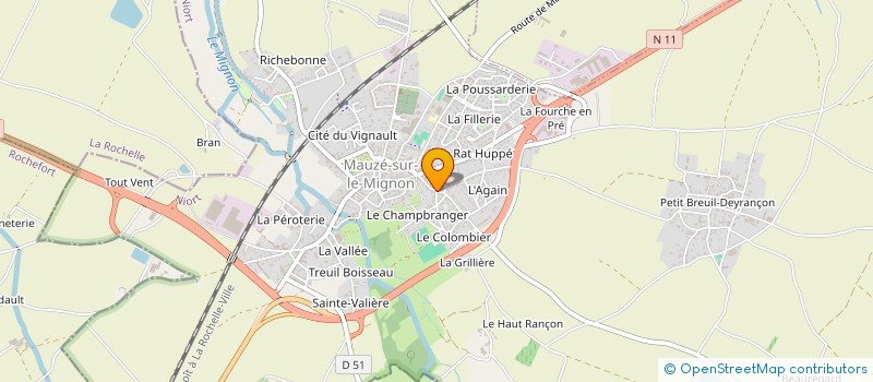 localisation de l'entreprise SCI LA LAIGNE  PRIN-DEYRANCON