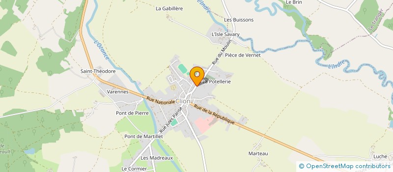 localisation de l'entreprise SCI LA LANGERIE à CLION