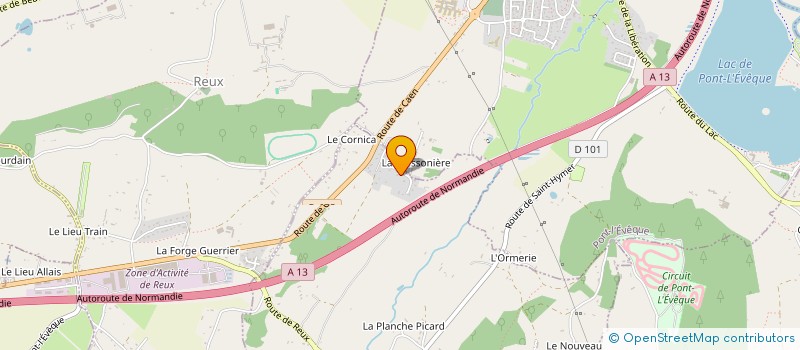 localisation de l'entreprise SCI LA LICORNE  PONT L'EVEQUE