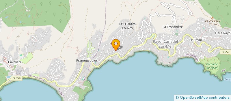 localisation de l'entreprise SCI LA LOUVE à RAYOL-CANADEL-SUR-MER