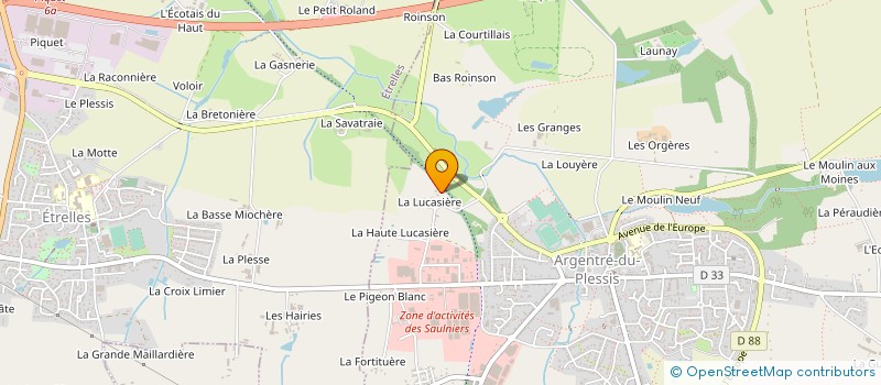 localisation de l'entreprise SCI LA LUCASIERE  ARGENTRE-DU-PLESSIS