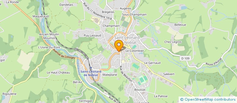localisation de l'entreprise SCI LA LUMINEUSE à SAINT-LEONARD-DE-NOBLAT