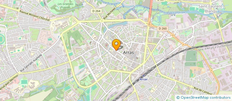 localisation de l'entreprise SCI LA MADELEINE à ARRAS