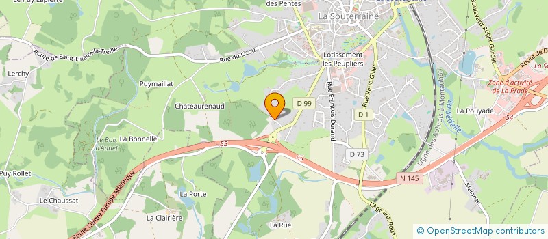localisation de l'entreprise SCI LA MADRILENE à LA SOUTERRAINE