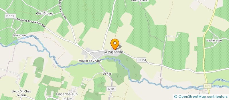 localisation de l'entreprise SCI LA MAGDELEINE à CRITEUIL-LA-MAGDELEINE