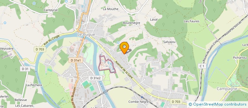 localisation de l'entreprise SCI LA MAISON DE SUZANNE  LE BUGUE