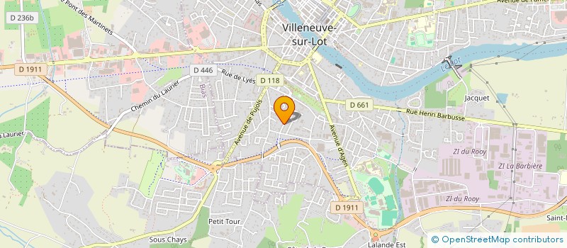 localisation de l'entreprise SCI  LA MAISON DES MIGRANTS 47  VILLENEUVE-SUR-LOT