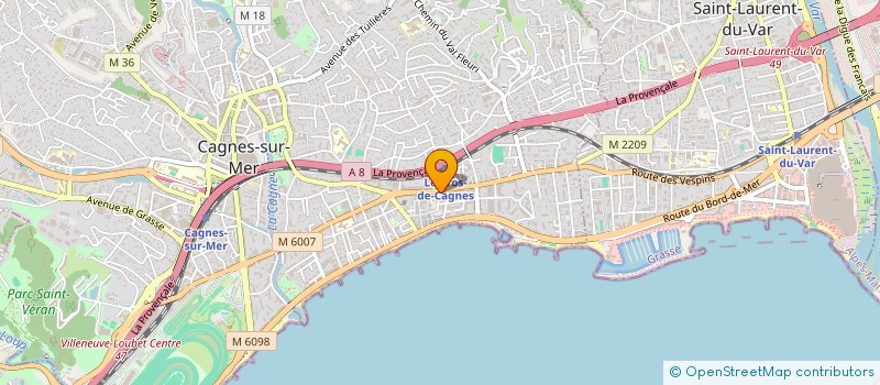 localisation de l'entreprise SCI LA MAISON DES SIGNATURES à CAGNES-SUR-MER