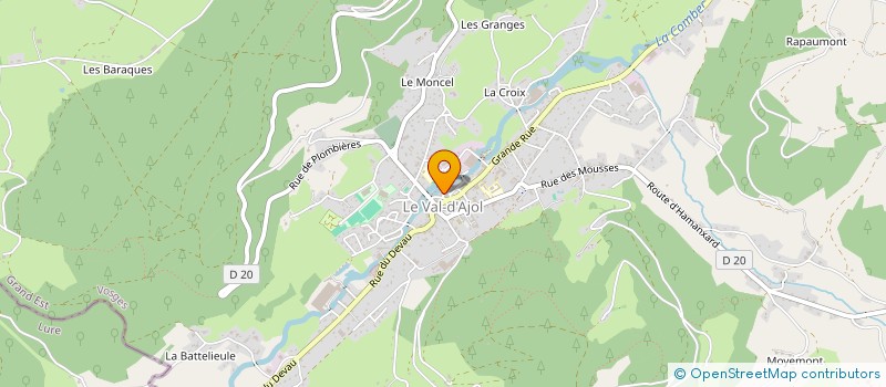 localisation de l'entreprise SCI LA MAISON DU VEGETAL  LE VAL-D'AJOL