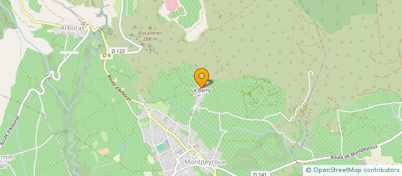 localisation de l'entreprise SCI LA MAISON ROSE ET BLEUE  MONTPEYROUX