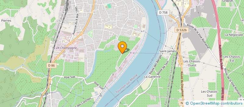 localisation de l'entreprise SCI LA MALVINOISE à TOURNON-SUR-RHONE