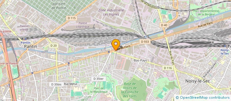 localisation de l'entreprise SCI LA MANUFACTURE ROMAINVILLE  PANTIN