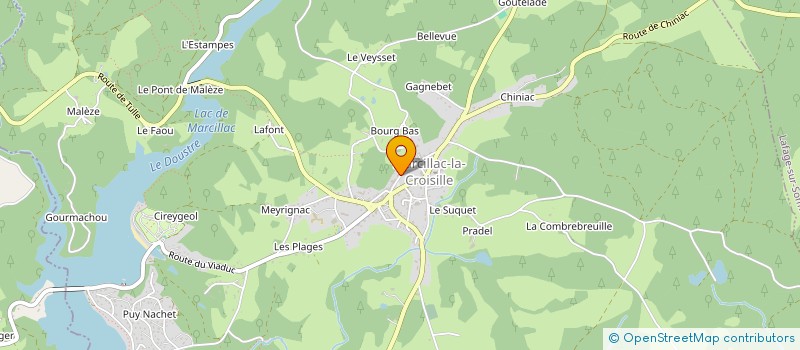 localisation de l'entreprise SCI LA MARCILLACOISE à MARCILLAC-LA-CROISILLE