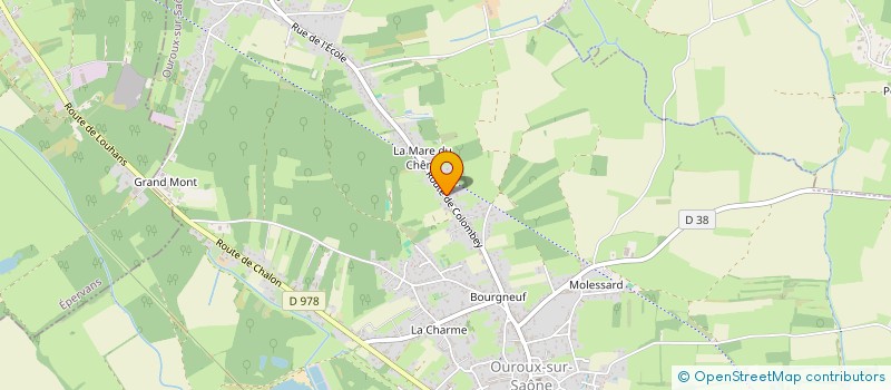 localisation de l'entreprise SCI LA MARE DU CHENE  OUROUX-SUR-SAONE