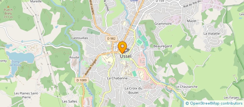 localisation de l'entreprise SCI LA MARGUERITE à USSEL