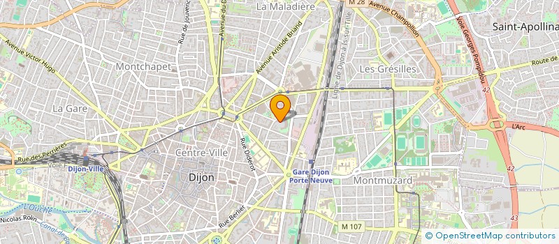 localisation de l'entreprise SCI LA MARINE à DIJON