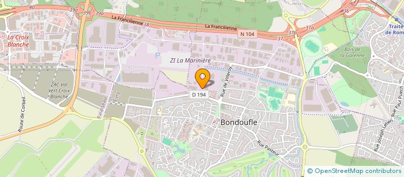 localisation de l'entreprise SCI LA MARINIERE 91 à BONDOUFLE