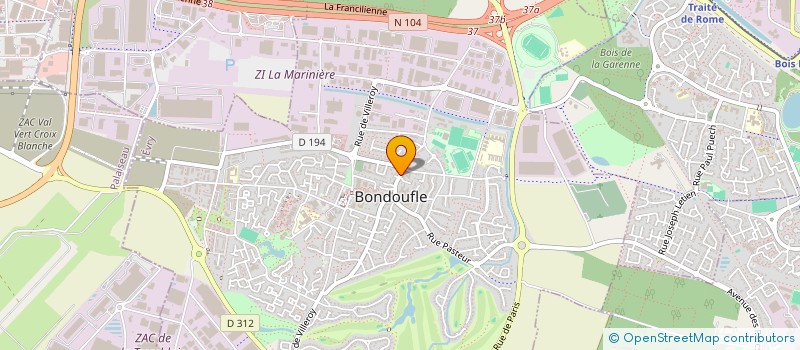 localisation de l'entreprise SCI LA MARINIERE EIFFEL à BONDOUFLE
