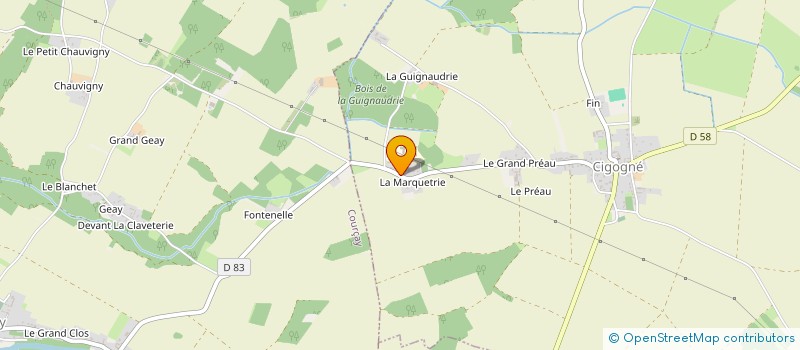localisation de l'entreprise SCI LA MARQUETTERIE à CIGOGNE