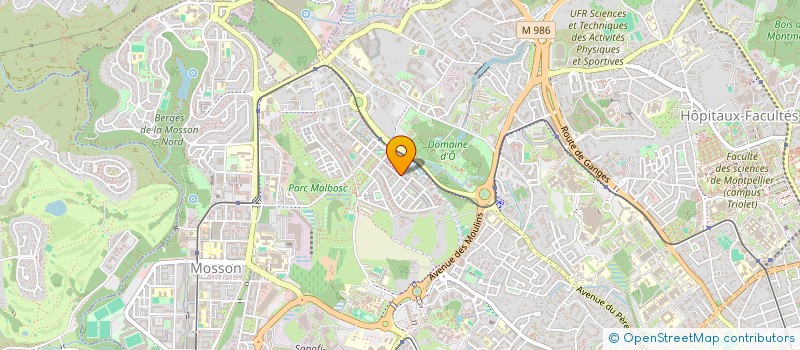 localisation de l'entreprise SCI LA MARTELLE à MONTPELLIER