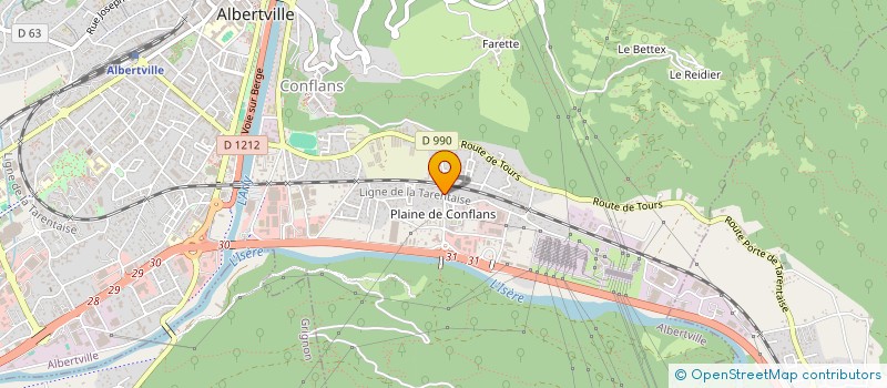 localisation de l'entreprise SCI LA MARTHOLAINE  ALBERTVILLE