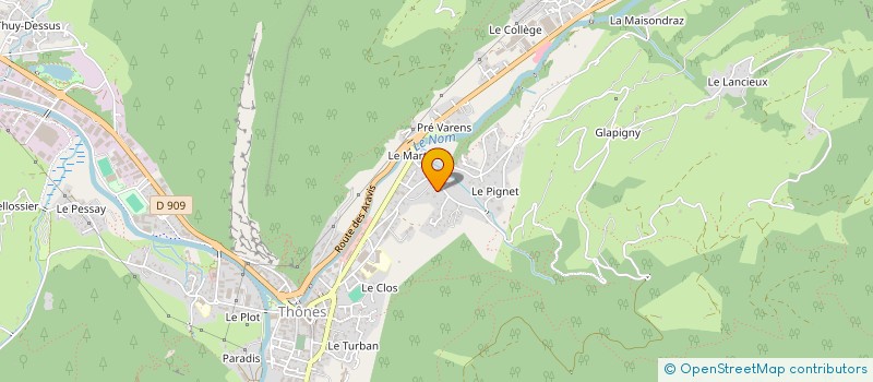 localisation de l'entreprise SCI LA MARTINETTE à THONES