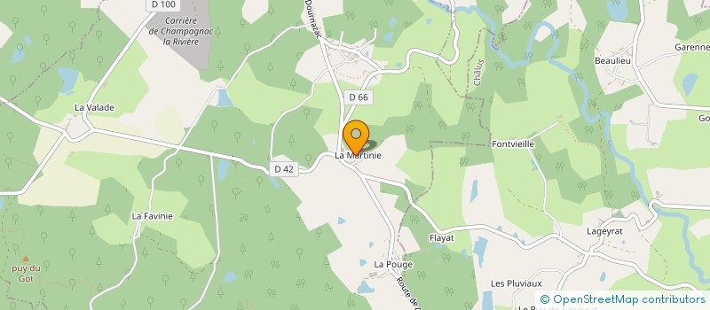 localisation de l'entreprise SCI LA MARTINIE à CHAMPAGNAC-LA-RIVIERE