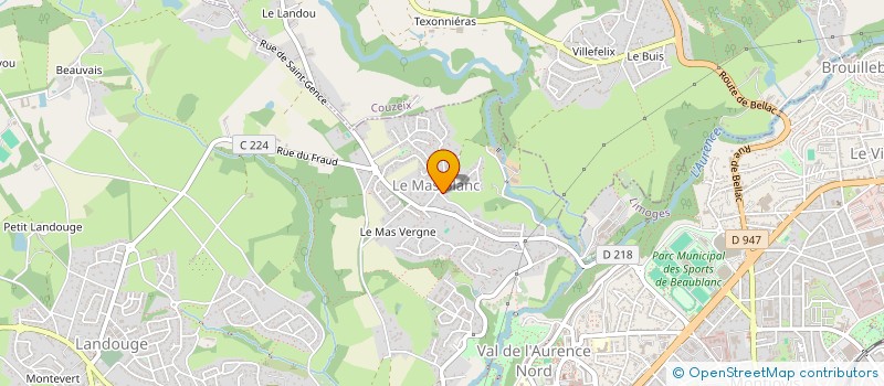 localisation de l'entreprise SCI LA MASIA à LIMOGES