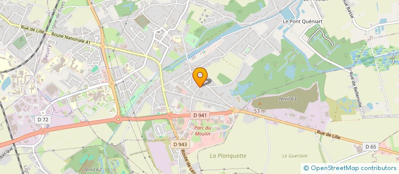 localisation de l'entreprise SCI LA MENUISERIE  BEUVRY