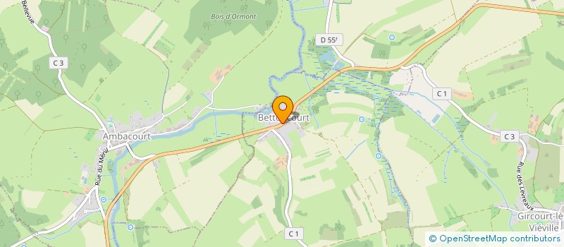 localisation de l'entreprise SCI LA MENUISERIE  BETTONCOURT