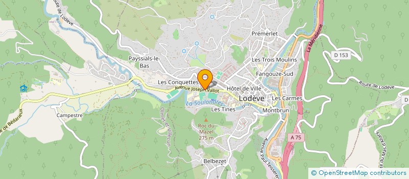 localisation de l'entreprise SCI LA MERIDIENNE  LODEVE