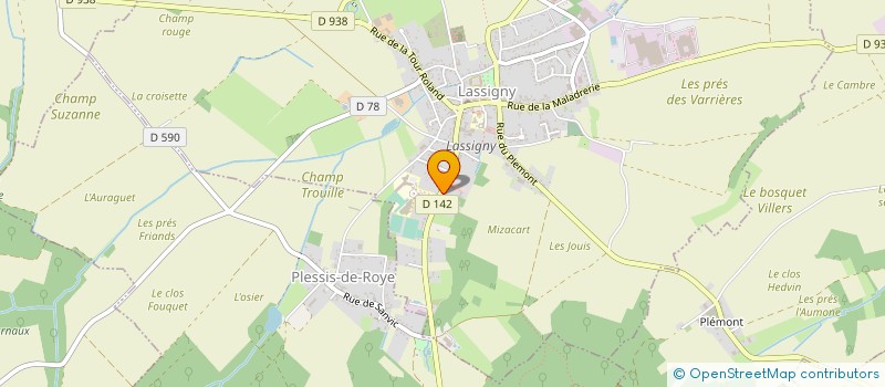 localisation de l'entreprise SCI  LA MESANGE  LASSIGNY