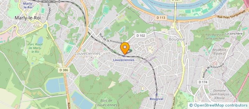 localisation de l'entreprise SCI LA MESANGERE  LOUVECIENNES