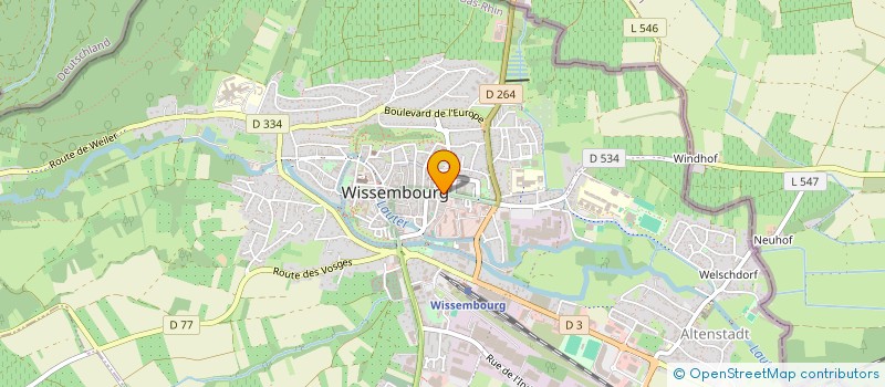 localisation de l'entreprise SCI LA MESSAGERIE  WISSEMBOURG