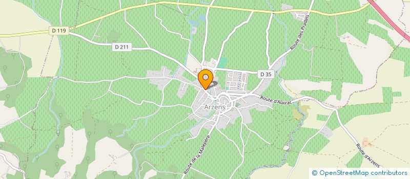 localisation de l'entreprise SCI LA METAIRIE  ARZENS